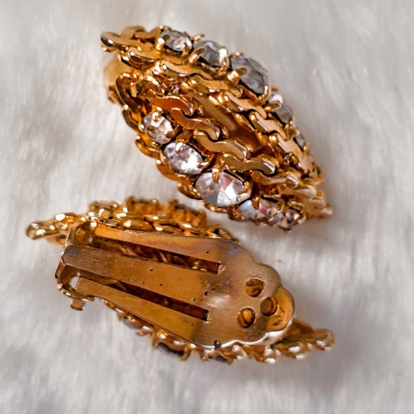 Boucles d'oreilles vintage à clips - Picture 2 of 4